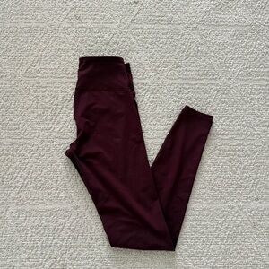 Old Navy Active Powerpress High Rise Leggings Burgundy Size Medium Tall